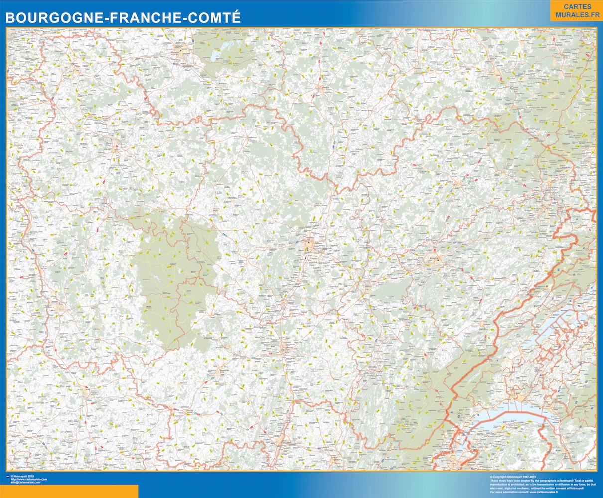 Carte Region Bourgogne Franche Comte