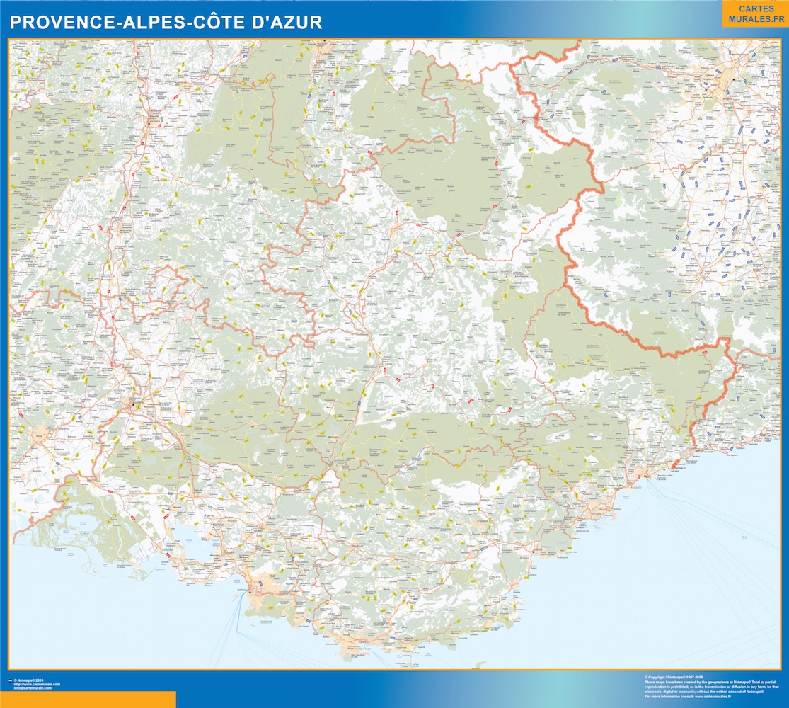 Carte Region Provence-alpes cote azur