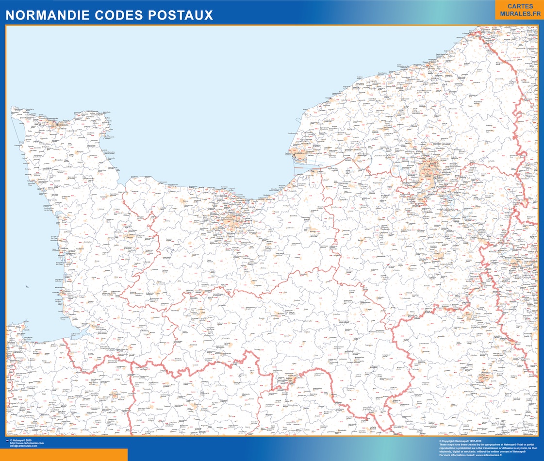 Region Normandie codes postaux