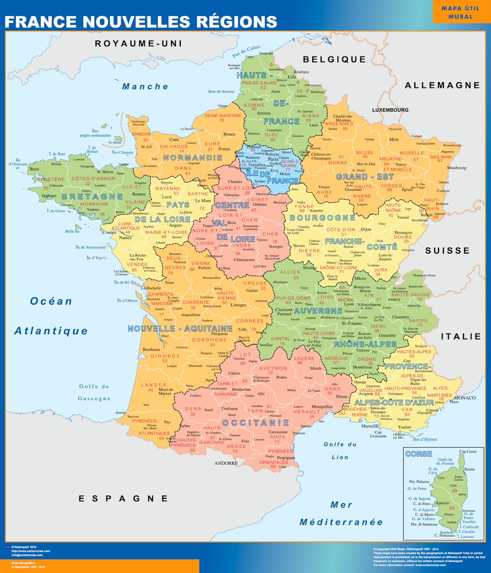 Carte France Nouvelles Règions